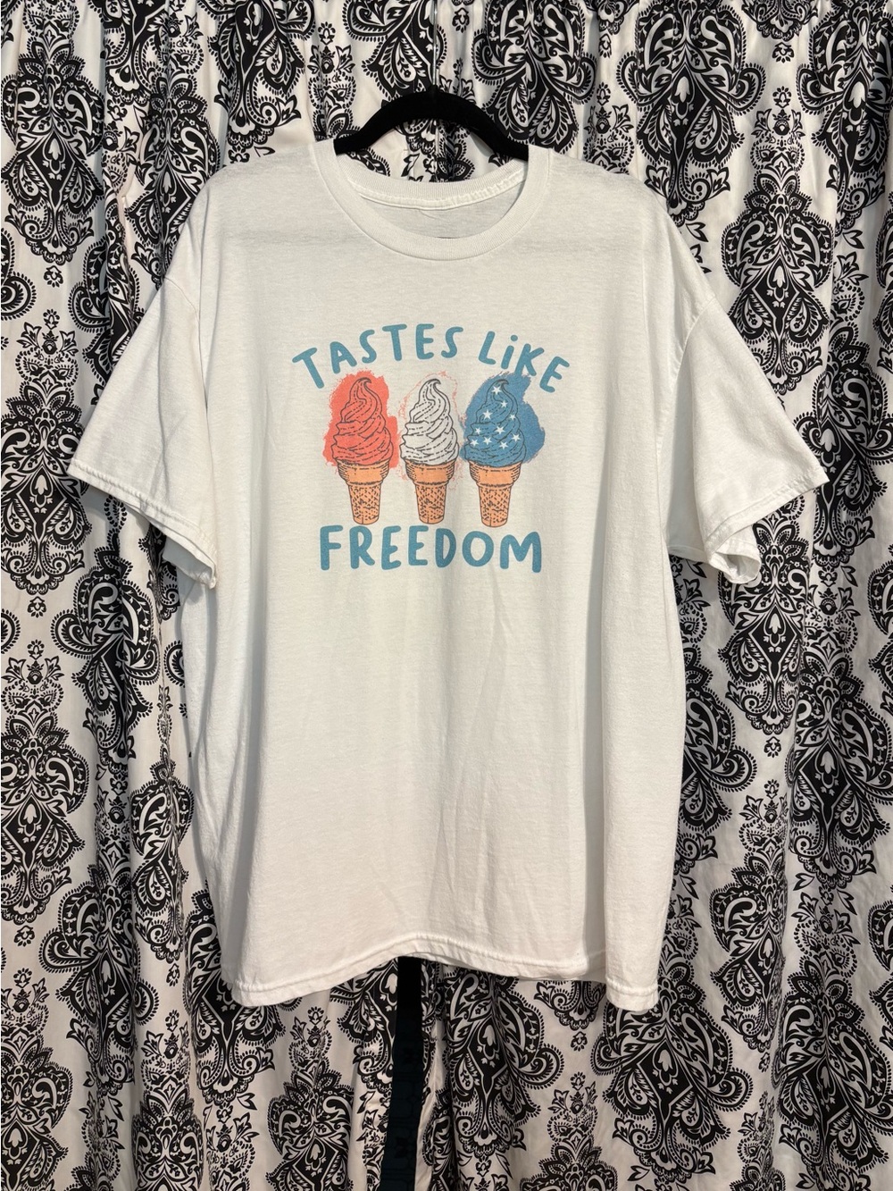 Tastes Like Freedom White Graphic Tee - 2X